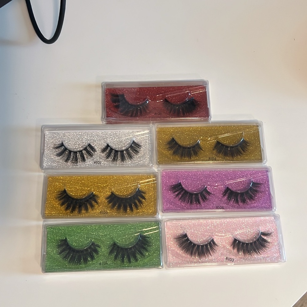Colorful 7 False Eyelash Set